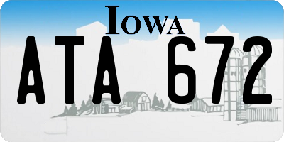 IA license plate ATA672