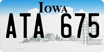 IA license plate ATA675