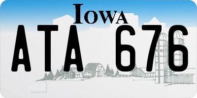 IA license plate ATA676