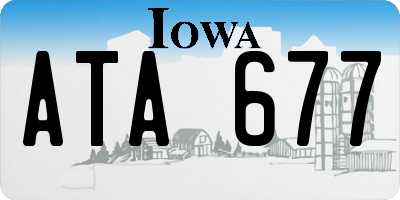 IA license plate ATA677