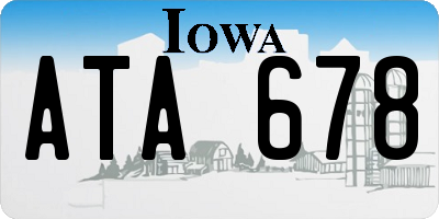 IA license plate ATA678
