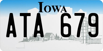 IA license plate ATA679