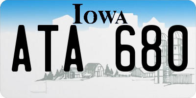 IA license plate ATA680