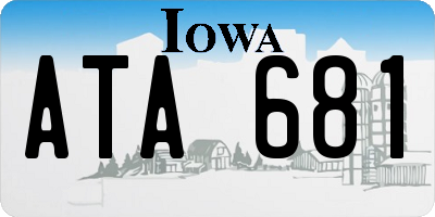IA license plate ATA681