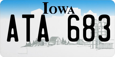 IA license plate ATA683