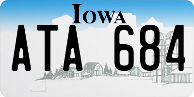 IA license plate ATA684