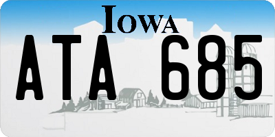 IA license plate ATA685