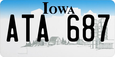 IA license plate ATA687