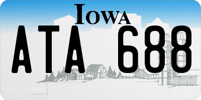 IA license plate ATA688
