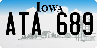 IA license plate ATA689
