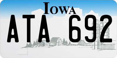 IA license plate ATA692