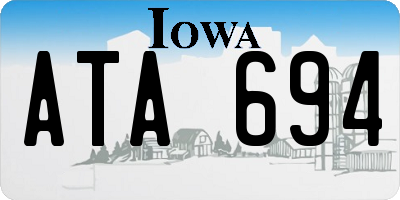 IA license plate ATA694