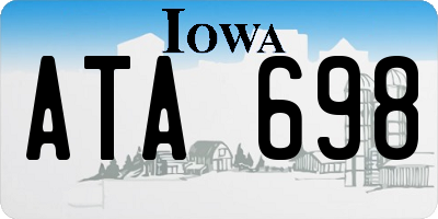IA license plate ATA698