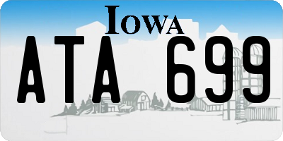 IA license plate ATA699