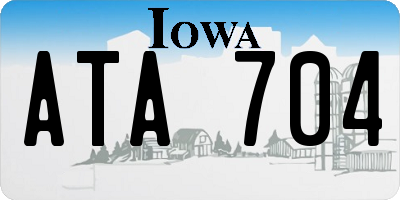 IA license plate ATA704