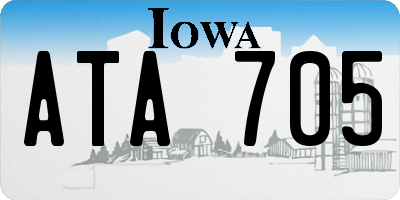 IA license plate ATA705