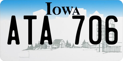 IA license plate ATA706