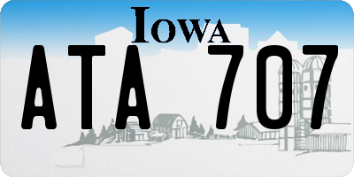 IA license plate ATA707