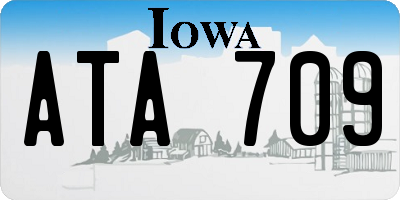 IA license plate ATA709