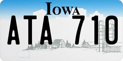 IA license plate ATA710