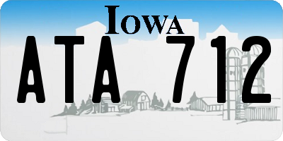 IA license plate ATA712