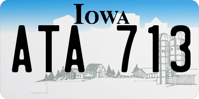 IA license plate ATA713