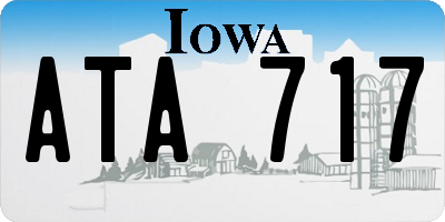 IA license plate ATA717