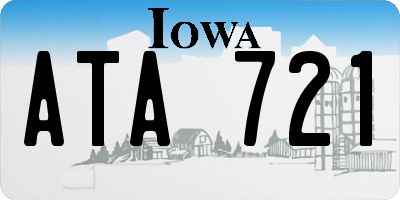 IA license plate ATA721