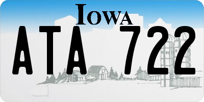 IA license plate ATA722