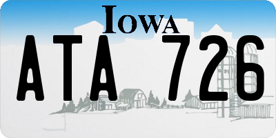 IA license plate ATA726