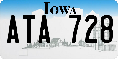 IA license plate ATA728