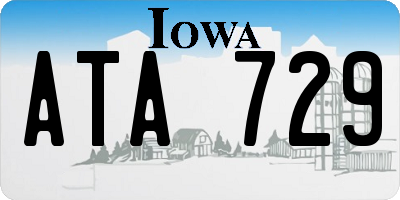 IA license plate ATA729