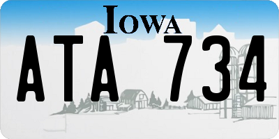 IA license plate ATA734