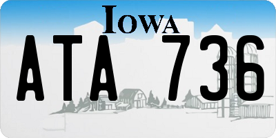 IA license plate ATA736