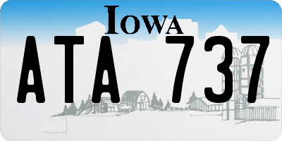 IA license plate ATA737