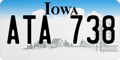 IA license plate ATA738