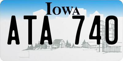 IA license plate ATA740
