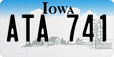 IA license plate ATA741