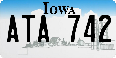 IA license plate ATA742
