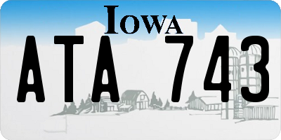 IA license plate ATA743