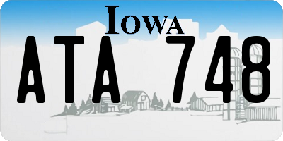 IA license plate ATA748