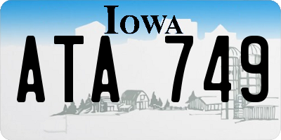 IA license plate ATA749