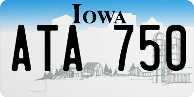 IA license plate ATA750