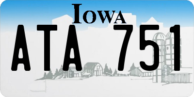 IA license plate ATA751