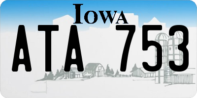 IA license plate ATA753