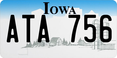IA license plate ATA756