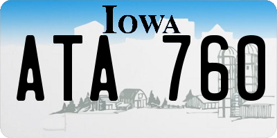 IA license plate ATA760