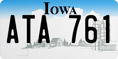 IA license plate ATA761
