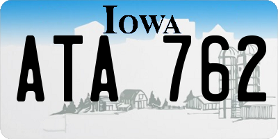 IA license plate ATA762