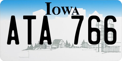 IA license plate ATA766
